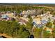 Panoramic aerial view of a residential neighborhood surrounded by lush trees and greenery at 2003 Hubbard Ct, Villa Rica, GA 30180