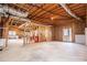 Unfinished basement featuring exposed beams, ductwork, and framed walls at 2003 Hubbard Ct, Villa Rica, GA 30180