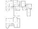 Complete set of floor plans for the house, showing the layout of each level including the basement, first, and second floors at 2003 Hubbard Ct, Villa Rica, GA 30180