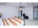 Spacious main bedroom with trey ceilings, carpeted floors, and multiple doorways at 2003 Hubbard Ct, Villa Rica, GA 30180