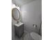 Small bathroom featuring a sleek vanity and a decorative mirror at 1711 Nappa Valley Se Ct, Smyrna, GA 30080