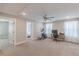 Versatile bonus room featuring carpet floors and ample space for various activities, and an attached bedroom at 1703 Prospect Way, Conyers, GA 30094