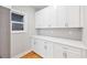 Pantry showing white cabinets with stainless steel pulls and a light countertop at 3195 Tackett Rd, Douglasville, GA 30135