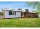 This property has a well maintained lawn, a back door, and a brick chimney at 3894 Summit Dr, Douglasville, GA 30135