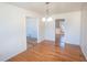 Dining area showcases hardwood floors and an open layout, seamlessly connecting to other living spaces at 3894 Summit Dr, Douglasville, GA 30135