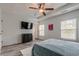 Well-lit main bedroom with wood-look floors and ample natural light at 3970 Church View Ln, Suwanee, GA 30024