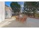 Backyard view of home featuring a patio with table and chairs, for relaxing and outdoor dining at 4198 Haynes Mill Nw Ct, Kennesaw, GA 30144