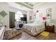 Comfortable main bedroom with trey ceiling, fireplace, large window and ample seating at 3832 Abbott Ln # 1, Powder Springs, GA 30127