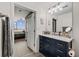 Stylish bathroom features a vanity and is located adjacent to the main bedroom at 361 17Th Nw St # 807, Atlanta, GA 30363