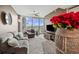 Stylish living room with comfortable seating, a large window offering natural light, and a view at 361 17Th Nw St # 807, Atlanta, GA 30363