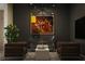 Cozy living room with dark walls, modern lighting, stylish furniture, and trendy décor at 567 Ponce De Leon Ne Ave # 510, Atlanta, GA 30308