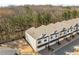 An aerial view of a community of modern townhomes at 685 Stickley Oak Way, Woodstock, GA 30189