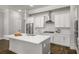Modern kitchen featuring white cabinets, stainless steel appliances, and a large center island at 685 Stickley Oak Way, Woodstock, GA 30189