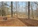 A spacious, wooded backyard features a charming fire pit and a serene setting at 4009 Highway 138 Sw, Stockbridge, GA 30281