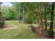 Spacious backyard with mature trees and verdant green grass at 1734 Doonbeg Ct, Kennesaw, GA 30152