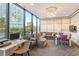 This elegant common area offers comfortable seating, workspace, and city views at 2828 Peachtree Nw Rd # 903, Atlanta, GA 30305