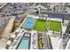 Aerial view of the amazing rooftop amenities, featuring a pool, lounge area, and tennis courts at 2425 Peachtree Ne Rd # 1604, Atlanta, GA 30305