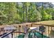 Outdoor deck with seating overlooking lush greenery at 4668 Raiders Ridge Ct, Lithonia, GA 30038