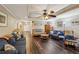 Living room featuring hardwood floors, recessed ceilings, and a comfortable seating area at 4740 Arbor Meadows Dr, Cumming, GA 30040
