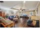 Cozy living room with hardwood floors and recessed ceilings at 4740 Arbor Meadows Dr, Cumming, GA 30040