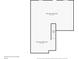 Floor plan of the unfinished basement showing the stairs and overall dimensions at 613 Woodstone Rd, Lithonia, GA 30058