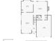 Detailed floor plan of the first level showcasing kitchen, living room, foyer, garage, laundry and half bath at 613 Woodstone Rd, Lithonia, GA 30058