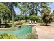 Backyard featuring pool and golf course view at 8480 St Marlo Fairway, Duluth, GA 30097