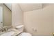Bathroom featuring granite countertop, toilet, and white cabinetry at 132 Prity Ct, Mcdonough, GA 30253