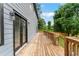 Wooden back deck features built-in lights and overlooks the yard at 1400 Bouldercrest Rd, Atlanta, GA 30316