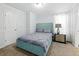Bedroom featuring a light blue bed and neutral carpeting at 2304 Stancrest Ln, Lawrenceville, GA 30044