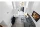 A view from the upper floor looking down on the 2 story foyer, front door, and living area at 2304 Stancrest Ln, Lawrenceville, GA 30044