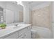 Clean bathroom features a shower-tub combo with tiled walls, vanity with storage and sink at 4362 White Spruce Aly, Doraville, GA 30360