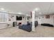 Finished basement featuring carpeting, neutral walls, a large sectional sofa, and recessed lighting at 67 Oak Landing Way, Douglasville, GA 30134
