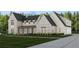 Magnificent stone and siding exterior with a spacious front lawn and charming covered porch at 6206 Cedarcrest Nw Rd, Acworth, GA 30101