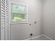 Bright laundry room features a window for natural light and convenient washer/dryer hookups at 2478 Graywall St, East Point, GA 30344