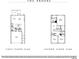 First and second floor plans for The Brooks showing the layout of rooms, baths, and garage at 4517 Twinberry Dr, Powder Springs, GA 30127