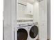 Laundry closet with modern washer and dryer units at 767 Smithstone Se Rd, Marietta, GA 30067