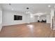 Spacious basement featuring laminate wood flooring, and a media area at , Dunwoody, GA 30338