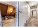 Finished attic space with wood laminate floors and storage at 2075 Crabapple Parc Way, Roswell, GA 30076