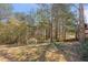 Expansive backyard featuring mature trees and lush greenery, providing a private outdoor space at 239 Taylors Farm Dr, Canton, GA 30115