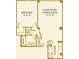 Layout of apartment with dimensions at 1280 W Peachtree Nw St # 2302, Atlanta, GA 30309