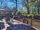 Spacious wooden deck with outdoor seating, perfect for entertaining and relaxation at 4584 Madison Place Ln, Atlanta, GA 30360