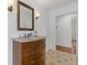 Bathroom vanity and hardwood flooring at 4755 Huntley Dr, Atlanta, GA 30342