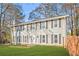 Beautiful two-story home with grey siding, black shutters, and a lush green lawn at 4704 Keighley Dr, Stone Mountain, GA 30083