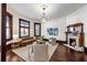 Bright living room featuring fireplace, modern furniture, and hardwood floors at 513 Saint Charles Ne Ave, Atlanta, GA 30308