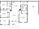 Layout shows primary bedroom and bath separate from other 2 bedrooms, kitchen with pantry, and laundry room at 223 Villa Park Cir, Stone Mountain, GA 30087