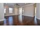 Spacious living room with hardwood floors, natural light, and a seamless transition to outdoor views, perfect for relaxation at 223 Villa Park Cir, Stone Mountain, GA 30087