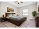 Staged main bedroom features a tray ceiling and large windows at 223 Villa Park Cir, Stone Mountain, GA 30087