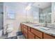 Bright bathroom with a large vanity, tile floors, and a glass shower at 2785 Old Sewell Rd, Marietta, GA 30068