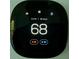Close up of a smart ecobee thermostat displaying an indoor temperature of 68 degrees at 1504 Sycamore Nw Dr, Kennesaw, GA 30152